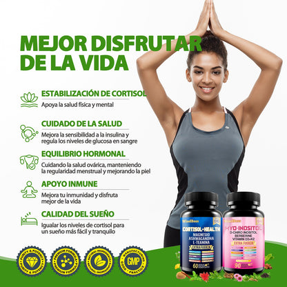 Cortisol-Support &amp; Myo-Inositol Multivitamin Combo | Extra Strength All-in-One Supplement-1 pc 