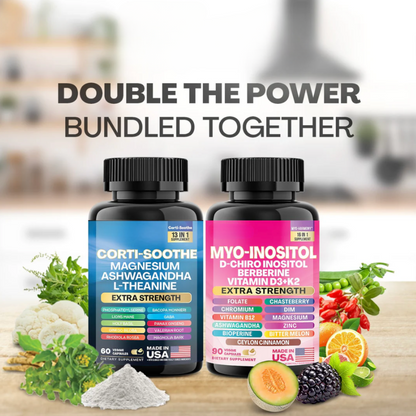 Cortisol 60 and Myo-Inositol 90 Capsules Supplement Bundle