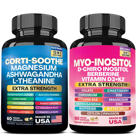 Cortisol 60 and Myo-Inositol 90 Capsules Supplement Bundle